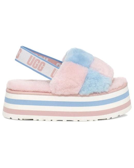 Ugg Blue (Wmns) Disco Checker Slide Thick Sole