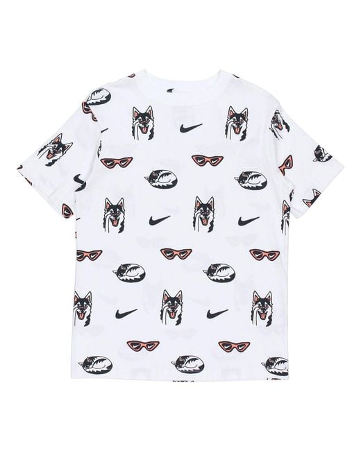 Nike White (Wmns) As W Sportswear Bf Dog Aop