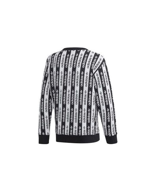 Adidas Black Originals D Crew Colorblock Stripe Sports for men