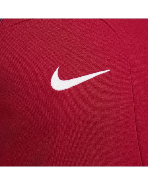 Nike Red Fc Barcelona Academy Pro Full-Zip Knit Soccer Jacket for men