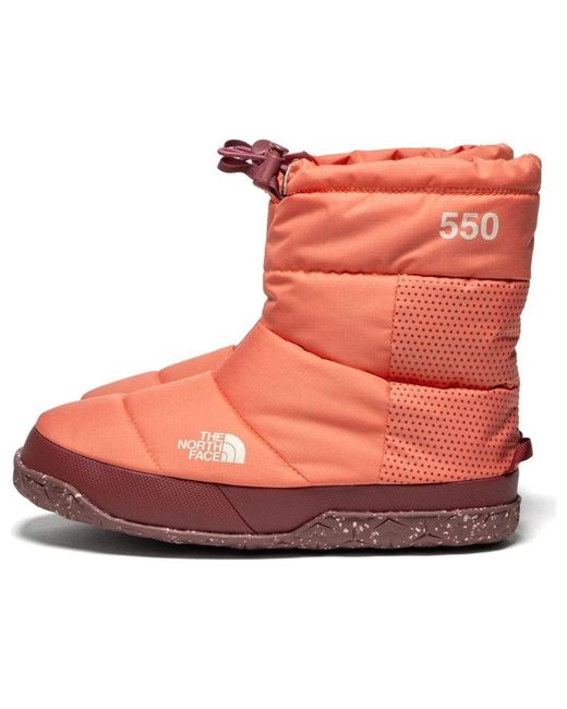 The North Face Red Nuptse Apres Booties
