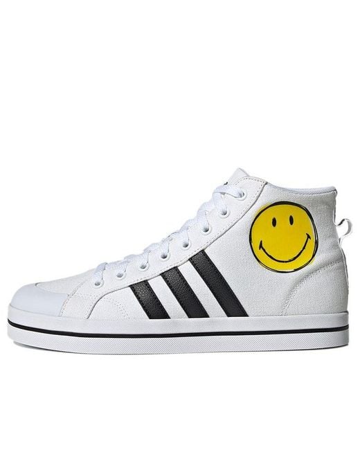 Adidas Neo Bravada Mid Smiley Face White/yellow/black in Blue for Men | Lyst
