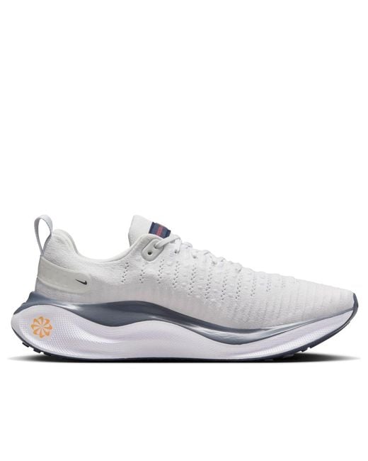 Nike White Infinityrn 4 Road Running Shoes for men