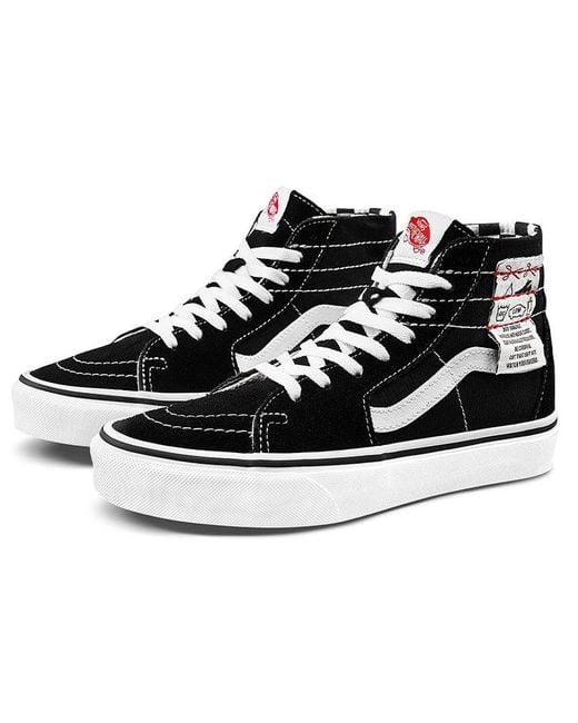 Vans Black Ua Sk8-Hi Tapered High Top Casual Canvas Skate Shoes Diy