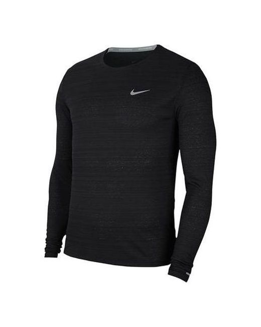 Nike Black As Nk Df Miler Top Ls for men