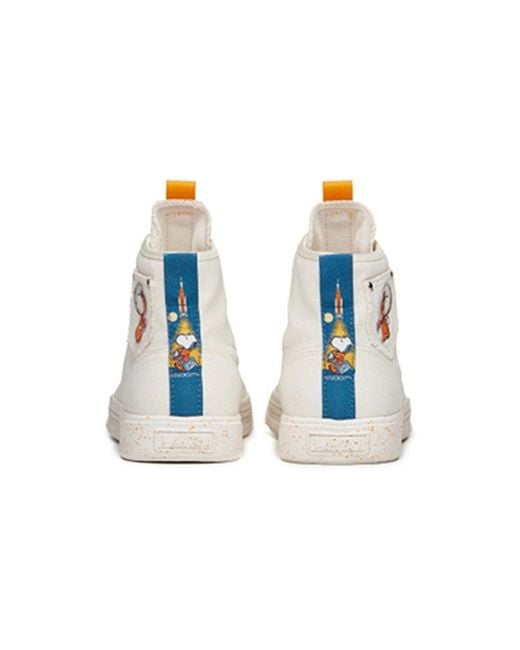 Anta White (Wmns) X Snoopy Skateboarding Series Sneakers High