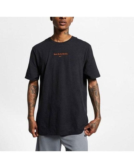 Nike Black Lebron James Xatoms Crossover Limited Tiger Head Printing Short Sleeve for men