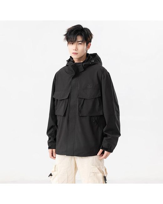 Mizuno Black Logo Waterproof Jacket for men