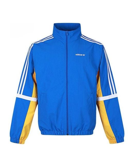 Adidas Blue Originals Globe Tt Sports Woven Jacket for men
