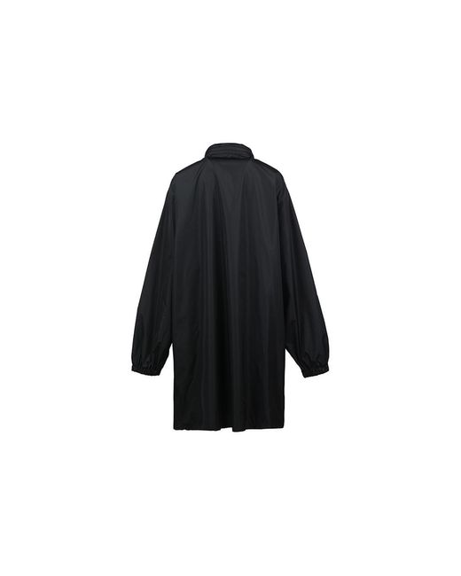 Balenciaga Blue Logo Intarsia Raincoat for men