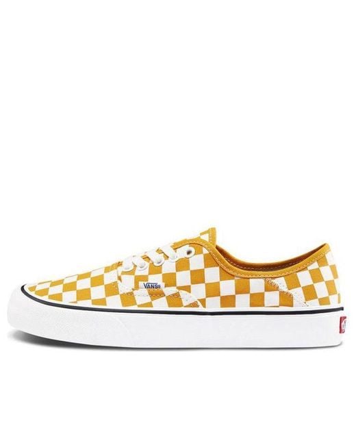 Vans Yellow Authentic Sf 'Checkerboard for men