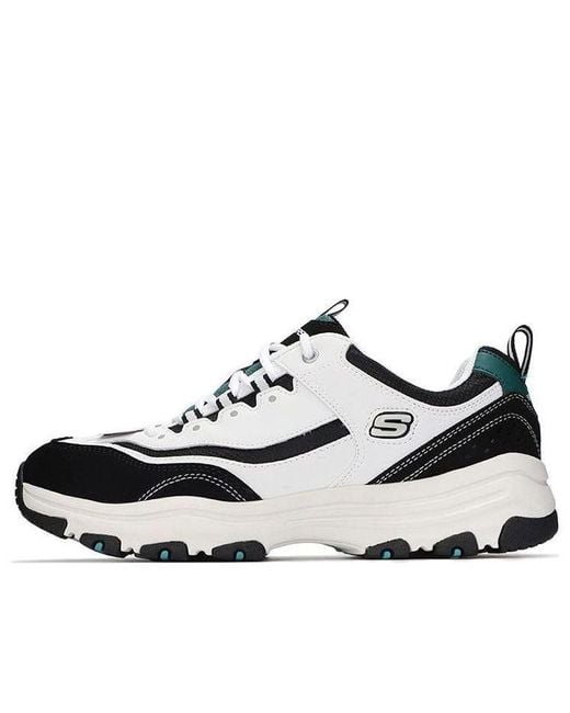 Skechers White D'Lites I-Conik Low-Top Sneakers for men