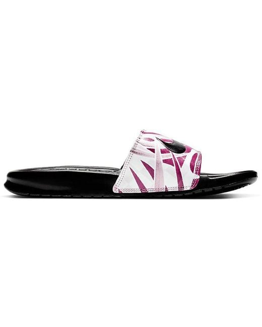 Nike Black (Wmns) Benassi Jdi Print Active Fuchsia'