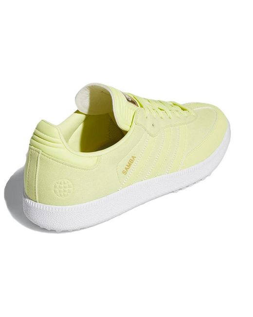 Adidas Yellow Samba Spikeless Golf Se 'Pulse' for men