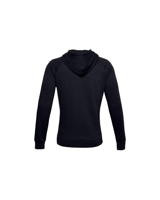 Under Armour Blue Rival Fleece Big Logo Hoodie for men