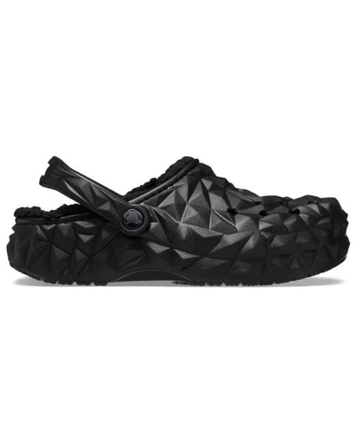 CROCSTM Black (Wmns) Classic Clog Lined Geometric Shoes