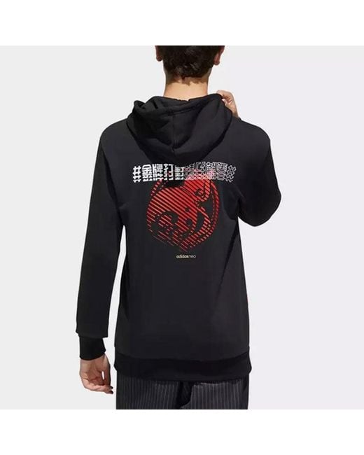 Adidas Blue Neo Printing Sports Pullover for men