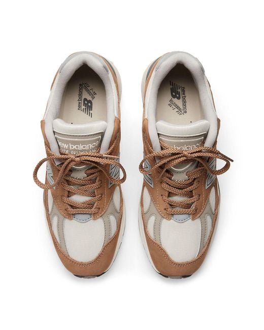 New Balance Made In Uk 991v2 Nostalgic Sepia In Brown/grey Suede/mesh for men