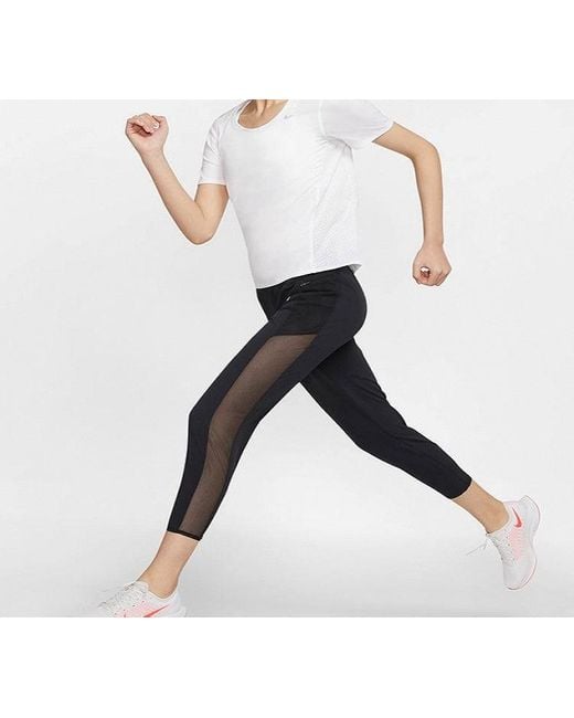 Nike White (Wmns) City Sleek Dri-Fit Quick Dry Running Short Sleeve