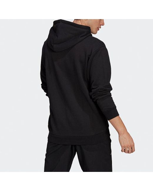 Adidas Black Originals Worm Casual Sports Hooded Printing Pullover for men