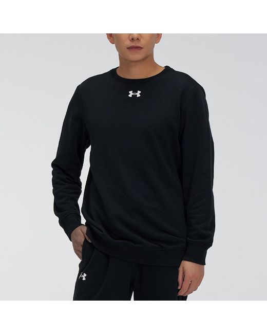 Under Armour Black Rival Fleece 2.0 Crew Pullover for men