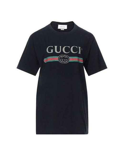 Gucci Blue (Wmns) Oversize T-Shirt With Logo