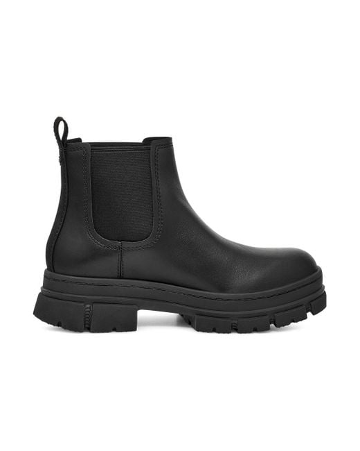 Ugg Black Ashton Chelsea Leather Boots