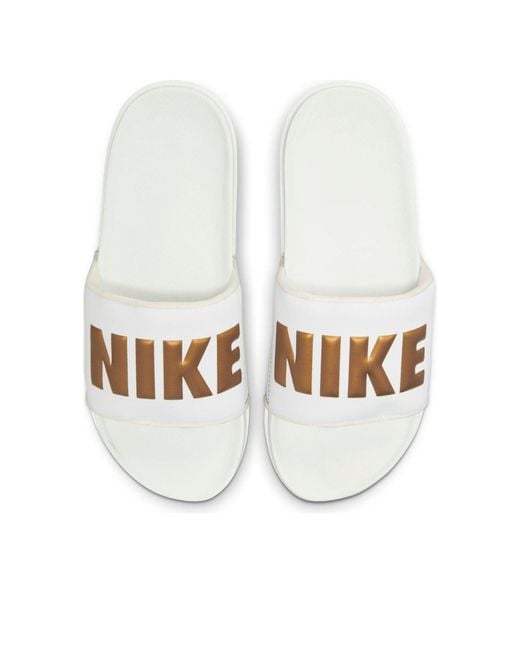 Nike White (Wmns) Offcourt Slide 'Summit Metallic'
