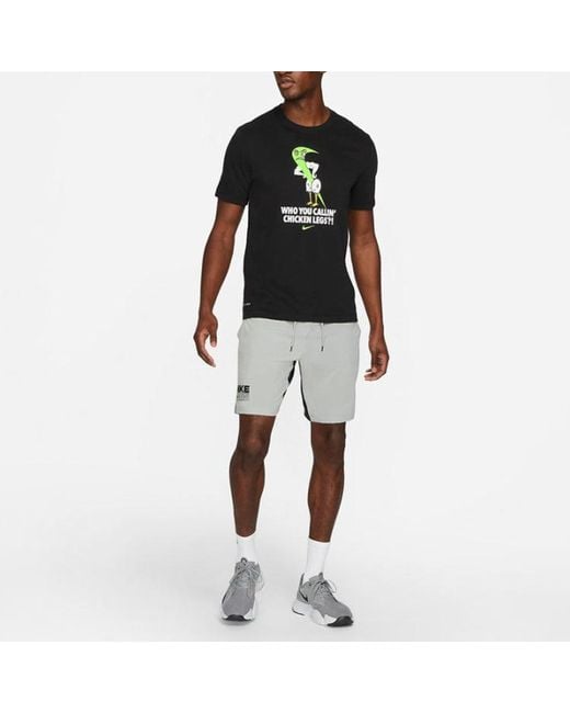 Nike Black Dri-Fit Logo Printing Quick-Dry Sports for men