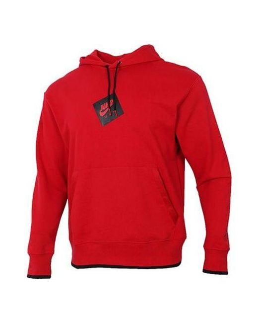 Nike Red Jumpman Classics Logo Print Basketball for men