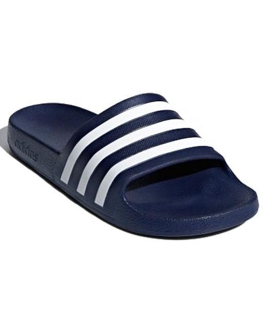 Adidas Blue Adilette Aqua 'Dark' for men