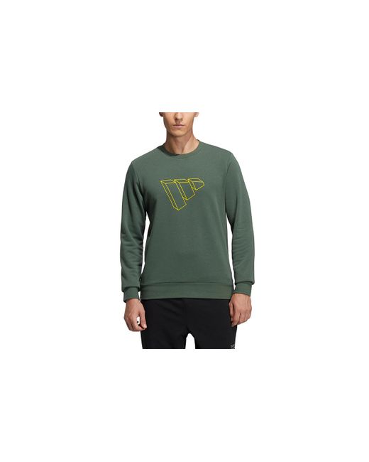 Adidas Green Fi Swt Ft Bos Casual Sports Round Neck Pullover for men