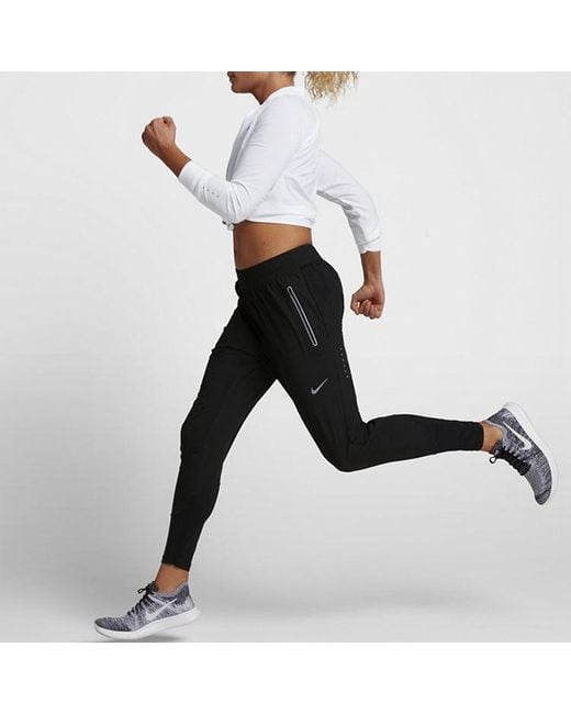 Nike Blue (Wmns) Small Logo Elastic Waistband Running Sports Long Pants
