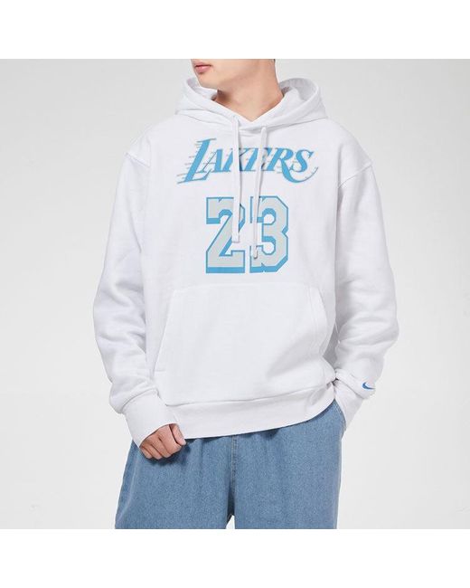 Nike White City Edition Nba Los Angeles Lakers Printing Fleece for men