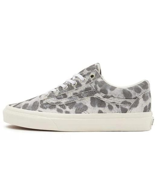 Vans White Old Skool 'Hairy Suede for men