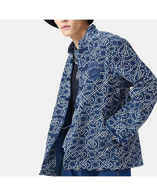 Li-ning Blue Badfive Sports Basketball Series Printing Loose Jacket for men