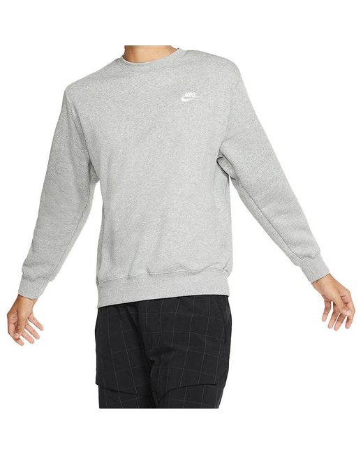 Nike Gray Sportswear Club Small Logo Long Sleeves for men