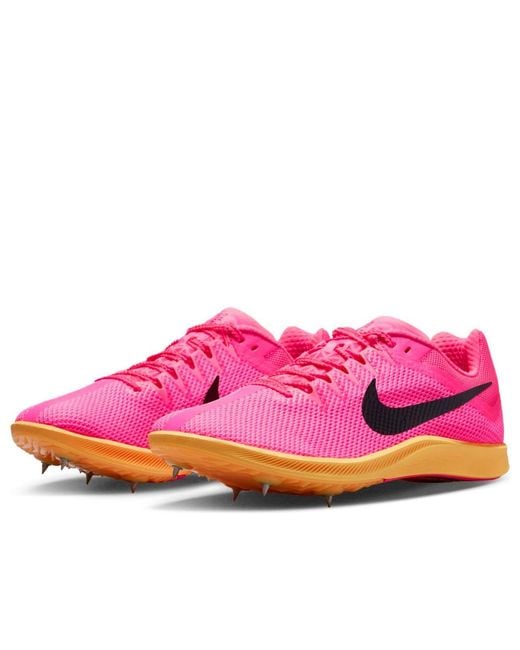 Nike Pink Air Zoom Rival Distance Spikes 'Hyper Laser' for men