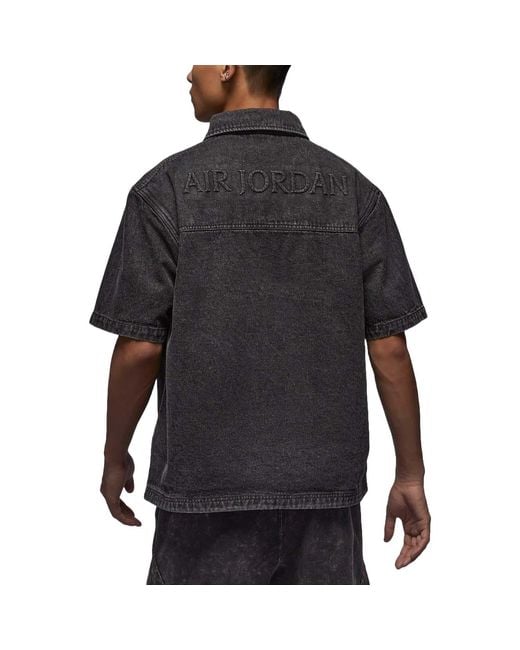 Nike Black Denim Shirt Asia Sizing 'Washed' for men