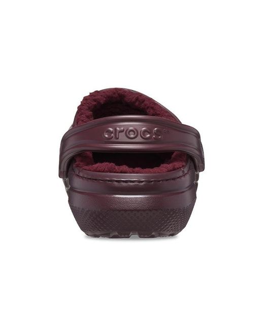 CROCSTM Brown Classic Lined Clogs 'Dark Cherry'