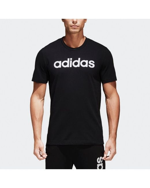 Adidas Black Comm M Tee Logo Printing Sports Knit Short Sleeve for men