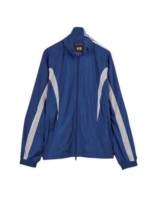 Adidas Blue X Y-3 3-Stripes Nylon Shell Jacket for men
