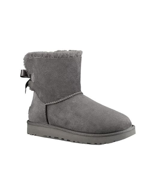 Ugg Gray (Wmns) Mini Bailey Bow Ii Boot Snow Boots
