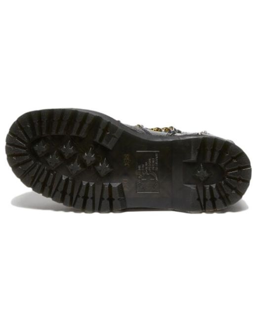 Dr. Martens Black (Wmns) Ghilana Max Distressed Patent Leather Platform Boots