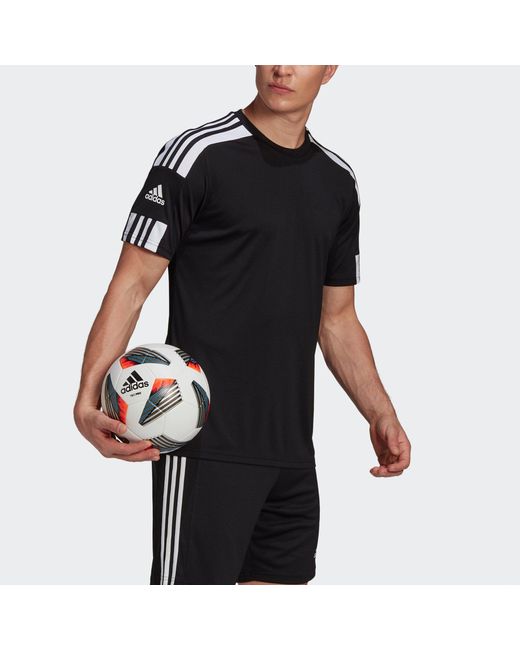 Adidas Black Squad 21 Jsy Ss Soccer/Football Casual Sports Short Sleeve Jersey for men
