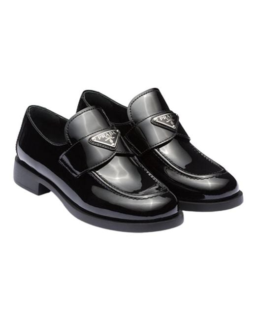 Prada Black (Wmns) Patent Leather Loafers