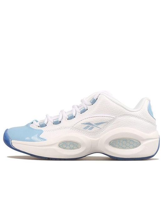 Reebok White Question Patent Low 'Fluid' for men