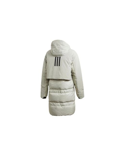 Adidas Gray Outdoor Sports Waterproof Reversible Down Jacket for men