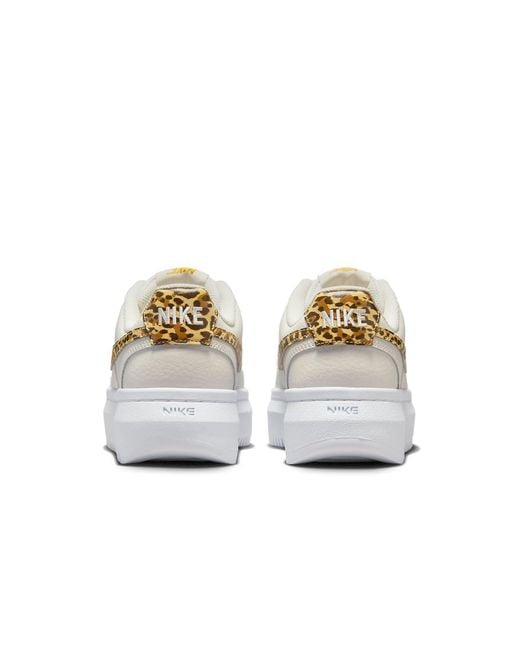Nike White (Wmns) Court Vision Alta Low 'Phantom Leopard'