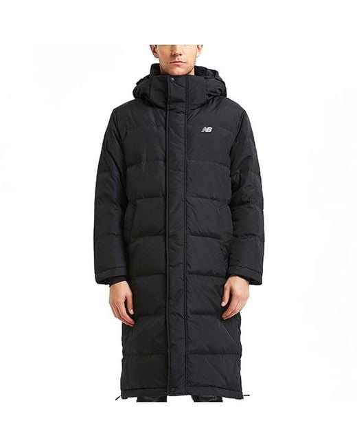 New Balance Blue Long Cut Hooded Coat